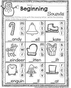 the beginning sounds worksheet for children