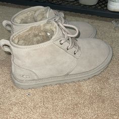 Goat Color Ugg Neumel Chukka Boot Light Grey With A Hint Of Tan Comes With Box Worn Twice Great Condition Not A Fan Of The Color No Stains Perfect Condition Size 7 Neumel Uggs, Ugg Neumel, Chukka Boot, Womens Uggs, Ugg Shoes, A Fan, Chukka Boots, Fashion Boots, Goats