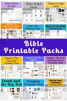 the bible printable pack for kids