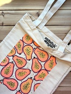 **One-of-a-Kind Hand-painted Canvas Tote Bag - Orange Papaya Fruit Print Design** This tote is more than just a bag--it's an expression of your unique personality and style. It's designed to be both stylish and practical, perfect for everyday use. Here's what makes it special: **Product Details - **Size 15" x 13" - Spacious enough for all your daily needs. - **Handle Length 12" - Comfortable for carrying by hand or over your shoulder. - **Material Canvas - Durable and eco-friendly. - **One-of-a-Kind** **Why You'll Love This Tote - **Eco-Friendly & Reusable Ditch single-use bags for this eco-conscious alternative, perfect for sustainable living. - **Trendy & Stylish Whether you're shopping, going on a day trip, or just carrying your daily essentials, this tote is perfect for any occasion. M White Hand Painted Rectangular Canvas Bag, White Hand Painted Rectangular Bag, White Rectangular Hand Painted Bag, Handpainted Tote Bags, Painted Tote, Fruit Print, Orange Bag, Hand Painted Canvas, Papaya