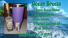 an advertisement for the ocean breeze drink