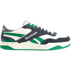 Reebok Leather Sneakers Classic White /Glen Green/Grey Retro NEW~Ships 3 days to your door or less ! These Reebok's take their inspiration from old-school tennis shoes and get an upgrade with the leather and suede construction, underfoot cushioning and grippy rubber outsole. Leather upper with suede overlays Breathable terry lining Lace-up closure Padded collar and tongue OrthoLite® comfort footbed Grippy rubber outsole Green Retro, Asics Women, Green Grey, Classic Leather, Classic White, Tennis Shoes, Leather Sneakers