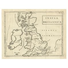 an old map of the british isles