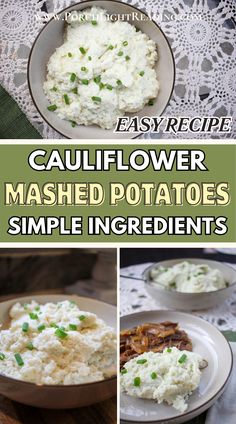 cauliflower mashed potatoes with simple ingredients are the perfect side dish for any meal