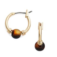 Gold Tone Hoop With Tortoise Bead Earrings Approx. 0.6” Diameter Click-Top Closure No Low Ball Offers Ralph Lauren Jewelry, Womens Rugby, Bead Earrings, Earrings Color, Lauren Ralph Lauren, Tortoise, Beaded Earrings, Gold Tones, Jewelry Earrings