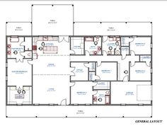 the floor plan for a two story house with three bedroom and an office space on one side