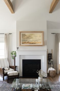 how to mount a Samsung Frame TV above a mantle that makes sense from a design and function perspective 65 Inch Tv Living Room Mounted, 65 Inch Tv Living Room, Small House Windows, English Home Design, Fireplace Between Windows, Above Fireplace Ideas, Tv Above Fireplace, Tv Over Fireplace, Sweet Husband