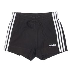 ADIDAS Sports Shorts Black Regular Womens XS W25 Sporty Training Bottoms With Three Stripes Branding, Sporty Training Bottoms With Three Stripes, Sporty Adidas Activewear For Jogging, Sporty Bottoms With Three Stripes Branding, Short Length, Athleisure Athletic Shorts With Three Stripes For Jogging, Sporty Short Bottoms With Three Stripes Branding, Jogging Sportswear Shorts, Athleisure Athletic Shorts With Three Stripes Branding For Workout, Sporty Athletic Shorts With Three Stripes For Gym