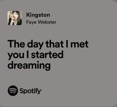 the day that i met you i started dreaming with spotify's new logo