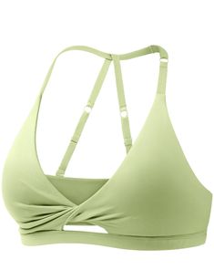 PRICES MAY VARY. YEOREO Micaela Sports Bras: Low cut, twist front style, low support sports bra, removable padded cups. If you are between sizes, we recommend sizing up Flexible and Adjustable Straps: Detachable straps which turns into halter bra style. Adjustable neck and back straps for great body fit Sexy Openwork Design: Cute twist design. The cutout place more breathable to keep you fresh during your workout. A stylish and functional gym essentials Comfortable Soft Fabirc: Made of 75% nylon Amazon Workout Clothes, Gym Bra, Halter Bra, Gym Essentials, Training Running, Bra Style, Lounge Lingerie, Great Body, Yoga Training