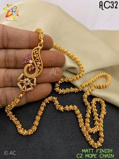 Gold Mogapu Designs, Thaali Chain Designs Gold, Pusthela Thadu Designs Latest, Step Chain