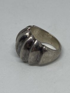 "This is a beautiful, vintage, genuine, handmade Taxco sterling silver domed ring. The ring is a size 6 and could easily be resized by a jeweler if needed smaller or larger. The ring face is about 3/4\" by nearly 1\". It weighs about 16.2 grams. The ring is stamped 925 Mexico TA-44, which is the registration number and hallmark of the Taxco artisan who handmade it. Very pretty. See pictures for details. More gorgeous jewelry here, and some on BIG clearance in my shop: http://www.etsy.com/shop/Ba Vintage Antique Silver Sterling Silver Rings, Vintage Sterling Silver Rings In Antique Silver, Vintage Sterling Silver Ring In Antique Silver, Unique Stamped 925 Dome Ring For Anniversary, Unique Stamped 925 Dome Anniversary Ring, Vintage Domed Rings For Gifts, Vintage Domed Ring For Gift, Vintage Domed Rings For Gift, Vintage Dome Ring As A Gift