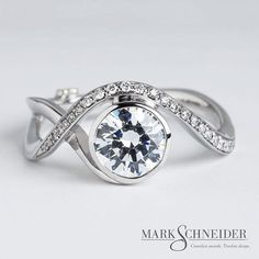 Is Aurora the ring of your dreams?   #markschneiderdesign Contemporary Bridal, Contemporary Engagement Rings, The Aurora, Beautiful Engagement Rings, Aqua Marine, Matching Band, Timeless Jewelry, Contemporary Jewelry, Social Media Management