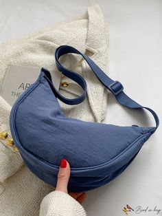 Bird in Bag - Waterproof, Classic, Casual, Lightweight Stylish Round Shoulder Bag - Solid Color Crossbody Bag for Casual Traveling for Teen Girls Waterproof Blue Shoulder Bag For Outdoor Activities, Blue Waterproof Shoulder Bag For Outdoor, Practical Blue Shoulder Bag For Outdoor, Trendy Blue Shoulder Bag For Outdoor, Waterproof Solid Color Shoulder Bag For Outdoor, Solid Waterproof Shoulder Bag For Outdoor, Everyday Waterproof Solid Shoulder Bag, Versatile Waterproof Shoulder Bag For School, Practical Blue Shoulder Bag With Adjustable Strap