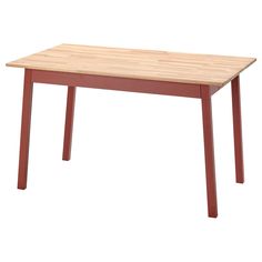 a small wooden table with two legs and a wood top on an isolated white background