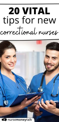 two nurses standing next to each other with the title 20 virtual tips for new professional nurses