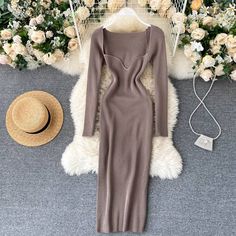 Winter Sweater Dresses, Midi Sweater Dress, Bodycon Sweater, Long Knitted Dress, Dress Women Elegant, Knitted Bodycon Dress, Sweater Dress Midi, Long Sleeve Midi, Women Long Dresses