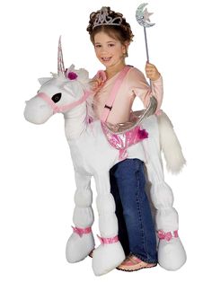 Kid's Ride-a-unicorn Costume - costumes.com Baby Unicorn Costume, Pink Unicorn Costume, Diy Unicorn Costume, Unicorn Costumes, Girl Unicorn Costume, Unicorn Costume Kids, Unicorn Halloween Costume, Party City Costumes, Horse Costumes