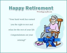 an elderly person sitting in a rocking chair with a blue ribbon around it and the words happy retirement