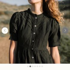 Just Does Not Fit Me Right! All Linen And So Well Made. Love This Shop. Patchwork Linen Dress, Linen Dress Ideas, Simple Linen Dress, Dress Layering, House Dress, Fiber Arts, Linen Dress, Elegant Woman, Wearing Dress