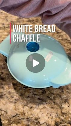 a video showing how to make white bread with chafe on the counter top and in front of it