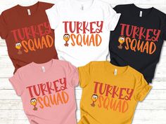 Turkey Squad Shirt,Thanksgiving T Shirt, Fall T Shirt, Autumn T Shirt for Women, Thanksgiving Top Thankful Top Fall Fashion Women Shirt ✔The shirts we print are Bella Canvas, Gildan and Next Level. Your orders are sent according to stock status. PREMIUM HIGH QUALITY 1- Select your " Shirt Size". 2- Select your " Shirt Color". 3- Select the Quantity. 4- Click "Add to cart" button. Note: For multiple items go back to the listing and repeat the steps above. SIZE AND COLORS: For sizing details and c Turkey Shirts Women, Cricut Thanksgiving Shirts, Thanksgiving Tshirt Ideas, Thanksgiving Top, Turkey Shirts, Autumn T Shirts, Squad Shirt, Autumn Fashion Women, Boys T Shirts