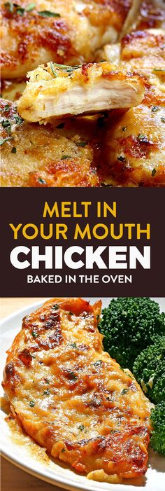 the cover of melt in your mouth chicken baked in the oven