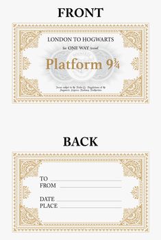 two different types of certificates with the words, front and back