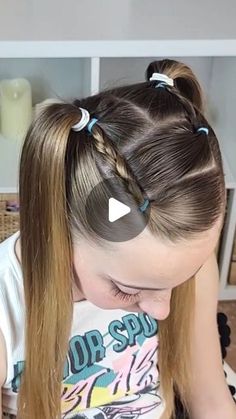 Kid Hair Styles Easy, Girl Easy Hairstyles Kids, Cute Toddler Hairstyles Easy, Easy Ponytail Hairstyles For Kids, Side Ponytail Hairstyles For Kids, Preschool Girl Hairstyles, Hairstyles Kids Girls Easy, Easy Hairstyles For Long Hair Kids, Kid Hairstyles Girls Easy