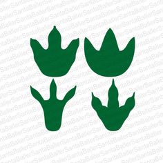 three green leaves cutouts on a white background with the words nushma nishma