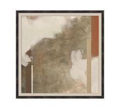 an abstract painting with brown, beige and white colors