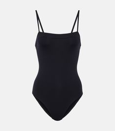 Aquarelle swimsuit in black - Eres | Mytheresa Adjustable Straps Second-skin Swimwear For Swimming, Modern Swimwear With Built-in Bra For Summer, Seamless Nylon Swimwear For Sunbathing, Seamless Nylon Swimwear For Beach, Black Polyamide Swimwear For Pool, Solid Second-skin Nylon Swimwear, Tight Fit Solid Swimwear In Nylon, Second-skin Solid Color Nylon Swimwear, Elegant Solid Micro-elastic Swimwear