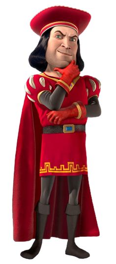 a cartoon character dressed in red and gold with his arms crossed, wearing a cape