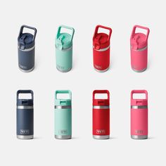 thermos are all different colors and sizes