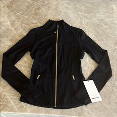 Lululemon Define Jacket Nulu Black / Gold Size 4 Brand New With Tags C6 Black And Gold Define Jacket, Lulu Gold Zipper, Black And Gold Lululemon Jacket, Gold Lululemon Jacket, Lululemon Gold Zipper, Lululemon Define Jacket Gold Zipper, Best Lululemon Products, Lululemon Colors, Black Define Jacket