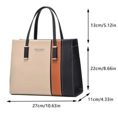 SPECIFICATIONS Pattern Type: Patchwork Brand Name: other Interior: Interior Slot Pocket Interior: Cell Phone Pocket Interior: Interior Zipper Pocket Interior: Interior Compartment Number of Handles/Straps: Three Shape: Casual Tote Style: Casual Place Of Origin: ZHE JIANG Province Lining Material: POLYESTER Place Of Origin: ZHE JIANG Province Handbags Type: Totes Main Material: PU Decoration: none Closure Type: zipper CN: Zhejiang Origin: Mainland China Types of bags: Shoulder & Crossbody Bags Ge Handbag Casual, Leather Bags Women, Handbag Design, Black And Khaki, Shoes Chunky, Rose Noir, Casual Chique, Work Gifts, Stylish Shoulder Bag