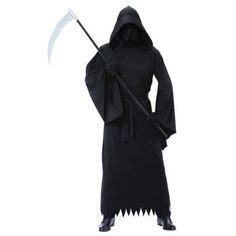 Phantom of Darkness Costume Halloween Grim Reaper Fancy Dress Darkness Costume, Reaper Costume, Fancy Dress Halloween Costumes, Horror Costume, Plus Size Halloween Costume, Spooky Costumes, Hooded Tunic, Plus Size Halloween, Halloween Fancy Dress