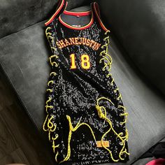 Never Worn Sides Are Missing But Strings Hold It Together Cheetah Print Basketball Shirt, Basketball Wedding Dress, Jersey Dress Outfit, Basketball Dress, Aliyah Core, Shane Justin, Bday Photoshoot, Custom Outfits, Core Outfits