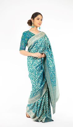 Marvelous Peacock Blue Handloom Banarasi Saree – Panache Haute Couture Festive Blue Art Silk Pre-draped Saree, Festive Turquoise Pre-draped Saree, Festive Blue Tussar Silk Pre-draped Saree, Blue Katan Silk Pre-draped Saree With Zari Work, Blue Bollywood Banarasi Silk Pre-draped Saree, Blue Raw Silk Pre-draped Saree For Reception, Eid Blue Raw Silk Pre-draped Saree, Festive Blue Handloom Pre-draped Saree, Blue Wedding Pre-draped Saree With Zari Weaving