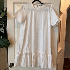 The Cutest Drop Hem Shirt Dress From Scotch & Soda! Nwt Chiffon Ruffle Dress, Safari Dress, Knit Shift Dress, Organic Cotton Dress, Short Sleeve Maxi Dresses, Corduroy Dress, White Shirt Dress, Scotch Soda, Midi Dress With Sleeves