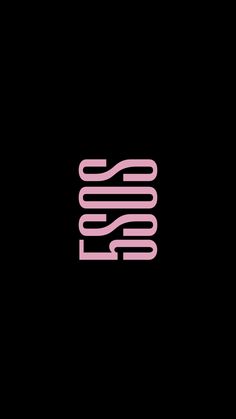 the letter s is made up of pink lines on a black background, and it appears to be in two different font styles