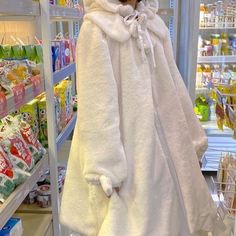 Kawaii Coat, Mori Kei Outfits, Winter Kawaii, Egirl Clothes, Cute Cardigans, Cute Outfits For School, Free Dresses, Kawaii Clothes, Sweet Dress