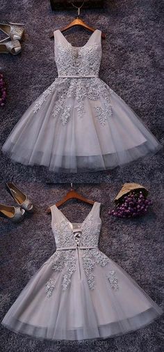 Short Prom Dress, V Neck Prom Dresses, Princess Homecoming Dress, Elegant Homecoming Dresses, Cheap Cocktail Dresses Prom Elegant Dresses, Grey Homecoming Dress, Knee Length Prom Dress, Elegant Homecoming Dresses, Robes Glamour, Cheap Cocktail Dresses, Mermaid Prom Dresses Lace