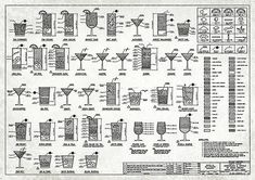 an old fashioned cocktail chart with glasses