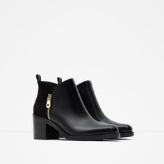 BOTÍN COMBINADO-Zapatos-TRF | ZARA España Alexander Mcqueen Shoes, Womens Summer Shoes, Women Shoes Online, Girl Talk, Boots Ankle, Shoes Woman, Winter Shoes, Boots Shoes