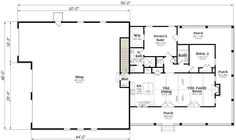 the first floor plan for a house