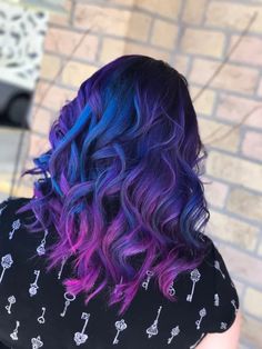 Galaxy Hair Color, Oc Hair, Dye Styles, Best Ombre Hair, Blue Ombre Hair, Dip Dye Hair, Hairstyle Trends