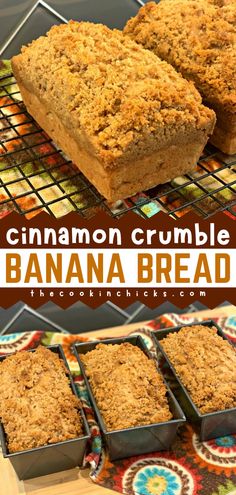 Looking for Mother's Day brunch ideas? Here's an easy Cinnamon Crumble Banana Bread! Moist and flavor-packed with a cinnamon crumble topping, it's the BEST banana bread recipe. Put this quick bread on your breakfast platter! Banana Bread Recipe Cinnamon Crumble, Banana Crumble Bread, Banana Crumb Bread, Cinnamon Crumble Banana Bread, Banana Bread Donuts Baked, Banana Bread Crumble Topping, Banana Bread With Cinnamon Crumble, Banana Bread Topping Ideas, Thanksgiving Banana Bread