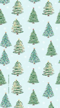 a blue christmas tree wallpaper with snowflakes