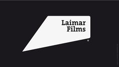 the logo for lammar films is shown in black and white on a dark background